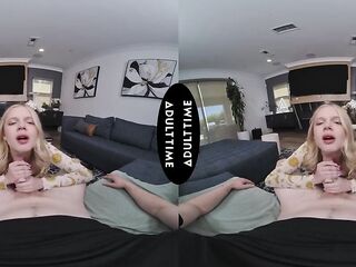 UP CLOSE VR - POV Tiny Golden-haired Coco Lovelock Goes Into FERAL FRENZY Mode For Your Large Weenie