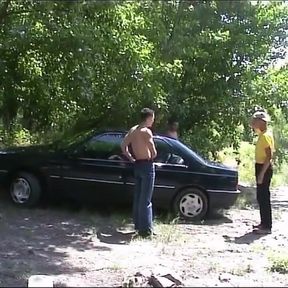 Cum Horny Twink Camper in Trio Fuck