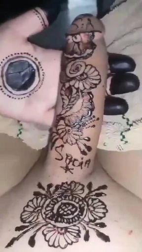 Mehndi Design On Dick Looking Awesome.