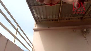 Cute housewife has fun without panties on the swing Puta swings and shows off her perfect pussy