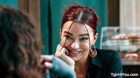 ”Transgender Emma Rose bangs her Girlfriend in cafe”