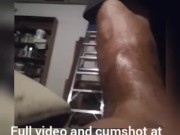 Hot Bodybuilder Flexing Nude and Jerking off big dick in the garage