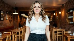 beautiful latina milf waitress loves to flirt with her customers, but what she really wants is for the very slut to be fucked mercilessly - porn in spanish - audio in spanish - ai porn