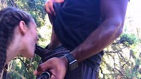 Hiking for Head: BBC Deepthroat and Big Ass Cumshot