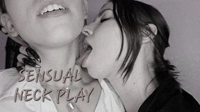 Vintage sensual neck play
