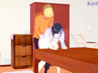 Hinata Hyuga and Naruto Uzumaki have unfathomable sex in the living room. - Naruto Comics