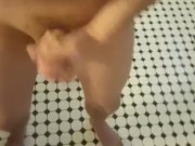 Cumming on the mirror
