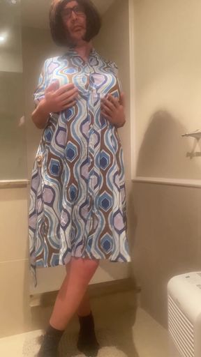 MILF brunette shows off her secret crossdressing side