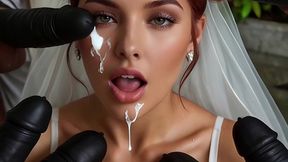 ruby dream — garden wedding ceremony [ai generated] interracial gangbang, rimjob, rimming, bbc