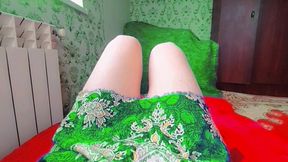 Cute Femboy Twirling in Short Flowy Floral Skirt