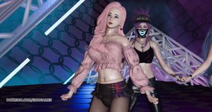 [MMD] ITZY - Loco Ahri Akali Kaisa Evelynn Seraphine Kda striptease 4K 60FPS league of legends