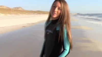 Filming my Lesbian Girl Squirting on the Beach