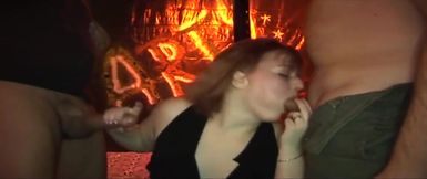 Mature Babe Stretched Wide in Sloppy Gangbang Orgy