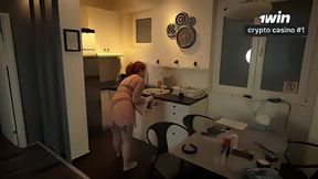 Mutual onanism leads to heavy screw and homemade creampie with natural tits.