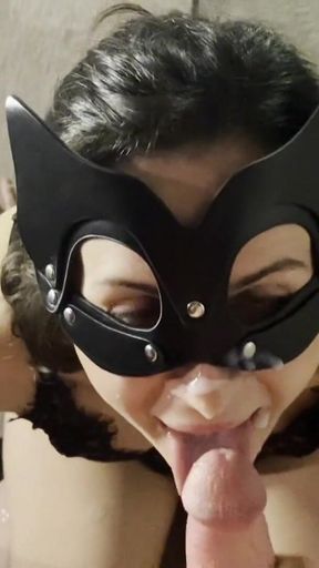 Cuffed and throat-fucked by master!   Clip 1