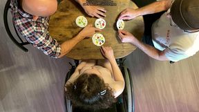 cmnf tabletop card game with hank and luke