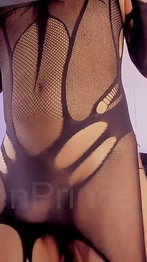 Femboy Ken Dresses up as a Whore and Plays Only with His Verca in Tights