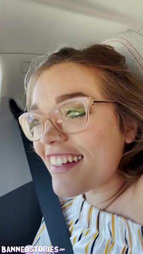 Katie Kush hot teen in big glasses POV porn