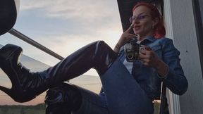 HOOKED ON SMOKE – Chain Smoking Addiction & Coffee Ritual in Jeans & Leather Boots