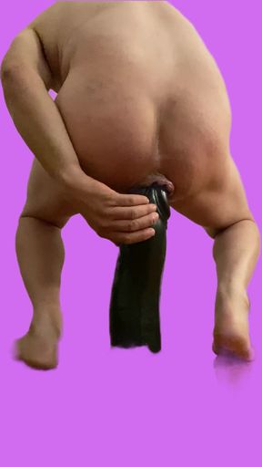 Giant dildo in my ass