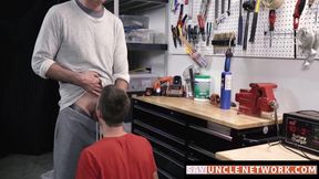 SayUncleNetwork.com - Daddy's workshop becomes a raw fucking playground for stepson's