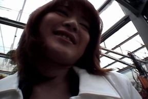 Naughty Saki Amamiya Gives Hot Blowjob Outdoors - Steamy Asian Doll Action