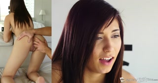 FIRST ANAL! Nerdy 19 Year Old Squirts &amp; Almost Taps Out From Huge Cock