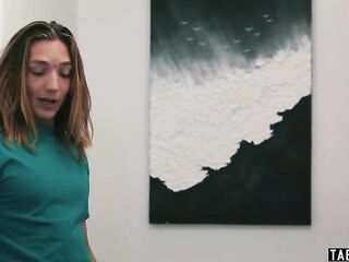Wicked latin babe mother I'd like to fuck stepmom Little Puck lets stepson to find her twat