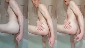 lanatuls - russian anal slut and whore. mancunt anal masturbation and fucking with glass dildo