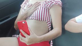 Latina teen changes in Uber and snatches teased by her sugar daddy