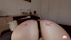 French Domina SM with big ass dominated by big black cock, interracial amateur