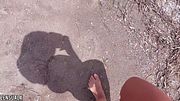 Zenzualx Girl Risky Public Beach Masturbation: Nude Walk, Pussy Play, and Peeing Thrill