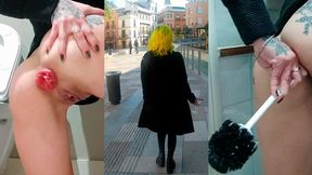 Public Whores' Piss Parade in the City Streets, Tongue-Fucking Toilets Unleashed