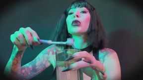 The Gothic Queen's Black Spit : A Tale of Toothpaste and Tooth brushing - POV , goth