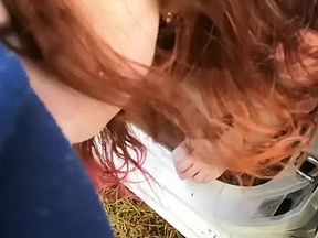 sex in forest with hot redhead