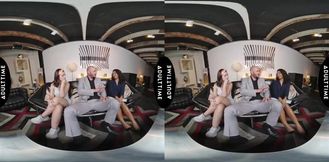Intimate VR Experience - Olivia Jay Observes Her Girlfriend Dharma Jones with a Charismatic Partner - POV Adventure