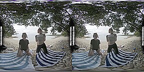 Rainy Day At Tropical Nude Beach With Diana And Ingrida