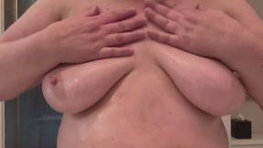 Sexy Naked Boobies with Body Butter & Body Oil! Self Care Makes Me So Horny!