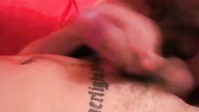 ”Horny Zeke pounds his booty in an anal fucking with his tatted ex Tyler”