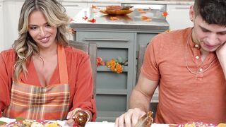 Thanksgiving Surprise! Step-Mom's Hot Threesome with Daughter & Stepson