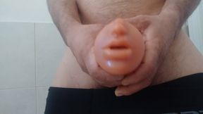 Horny Mature Guy Fill All Hole of Sex Toy and Huge Load of Cum