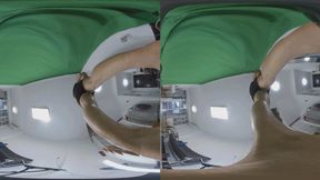 3DVR180 ANNA flattened the dwarf s buttocks to smell the odor