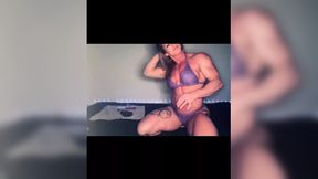 Simone Steele teaches stretch class with her muscular sexiest boyfriend