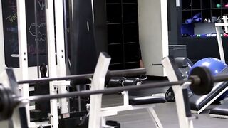 Handsome young man pleasured with anal slamming in the gym