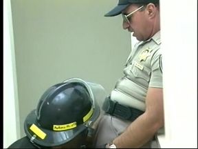 Gay fireman sucks dick of police officer then he returns the favor