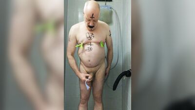 satan slave take a Urine Enema 4 Quart