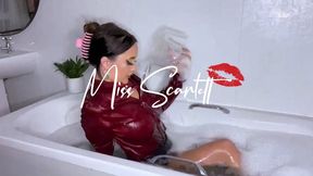 Scarlett and her soapy red satin blouse (WAM)