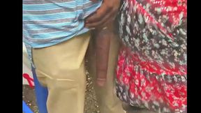 Massive Black Cock&#x1F32D; Slides in Open Bus Stop