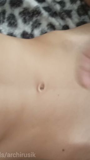 Milking young dicks to cum right on a young skinny body !   Clip 1