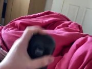 Recommend getting a flashlight feels amazing when wanking off my cock